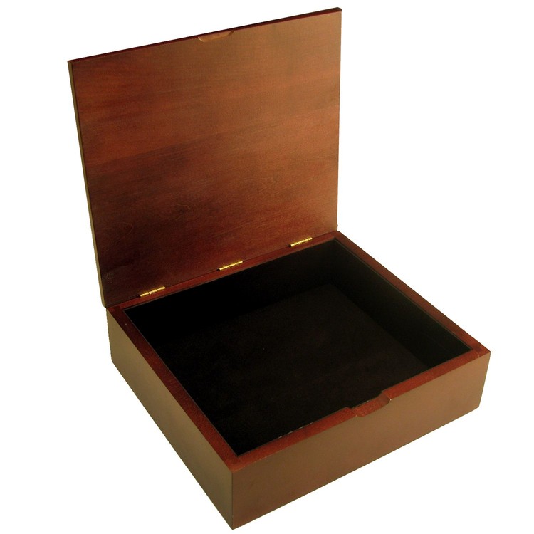 Wood Presentation Box, 9" x 8" x 2.75" 3