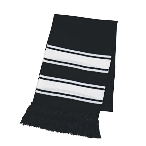 Two-Tone Knit cuff Beanie & Scarf 4