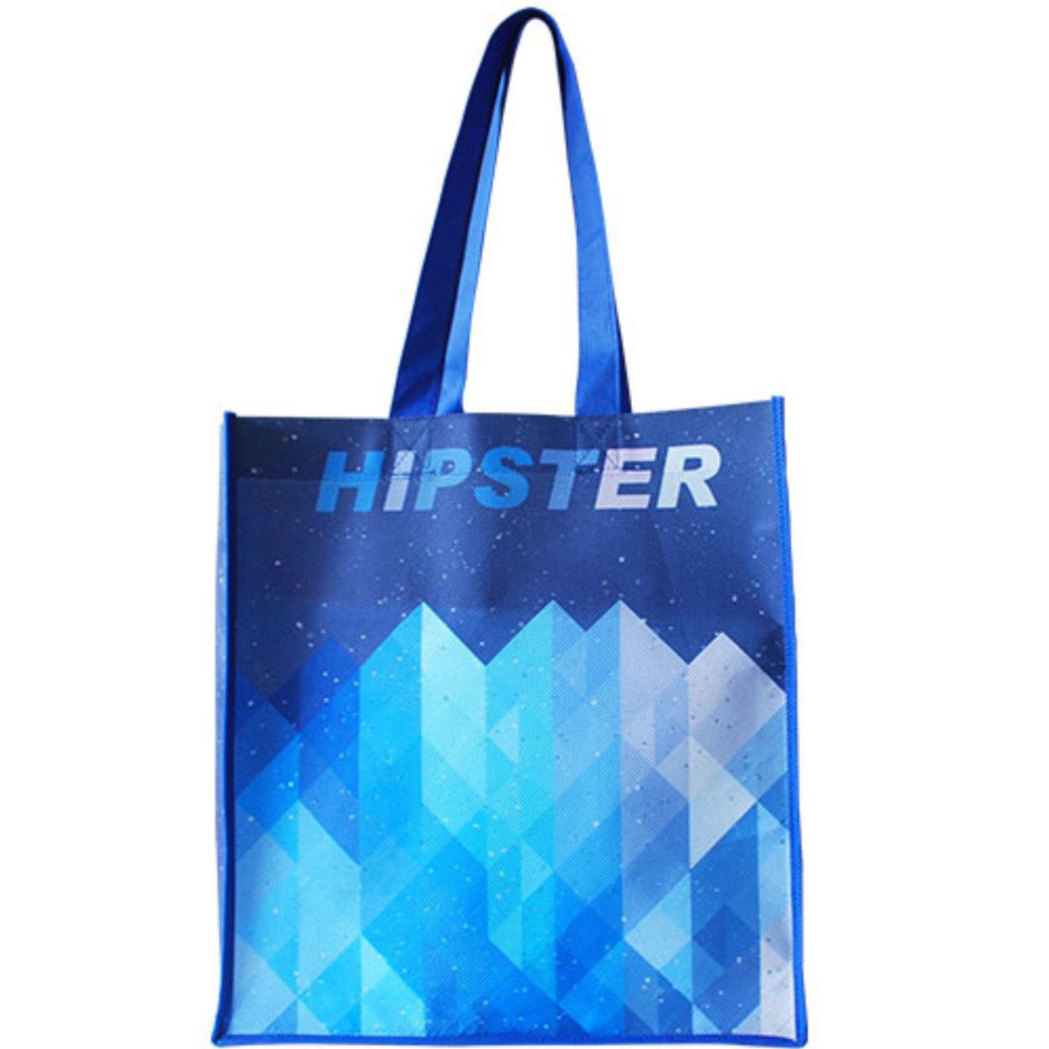Full Color Shopping Bag Reusable Wide Tote Bags W/ Gusset (12" x 13" x 8") 1