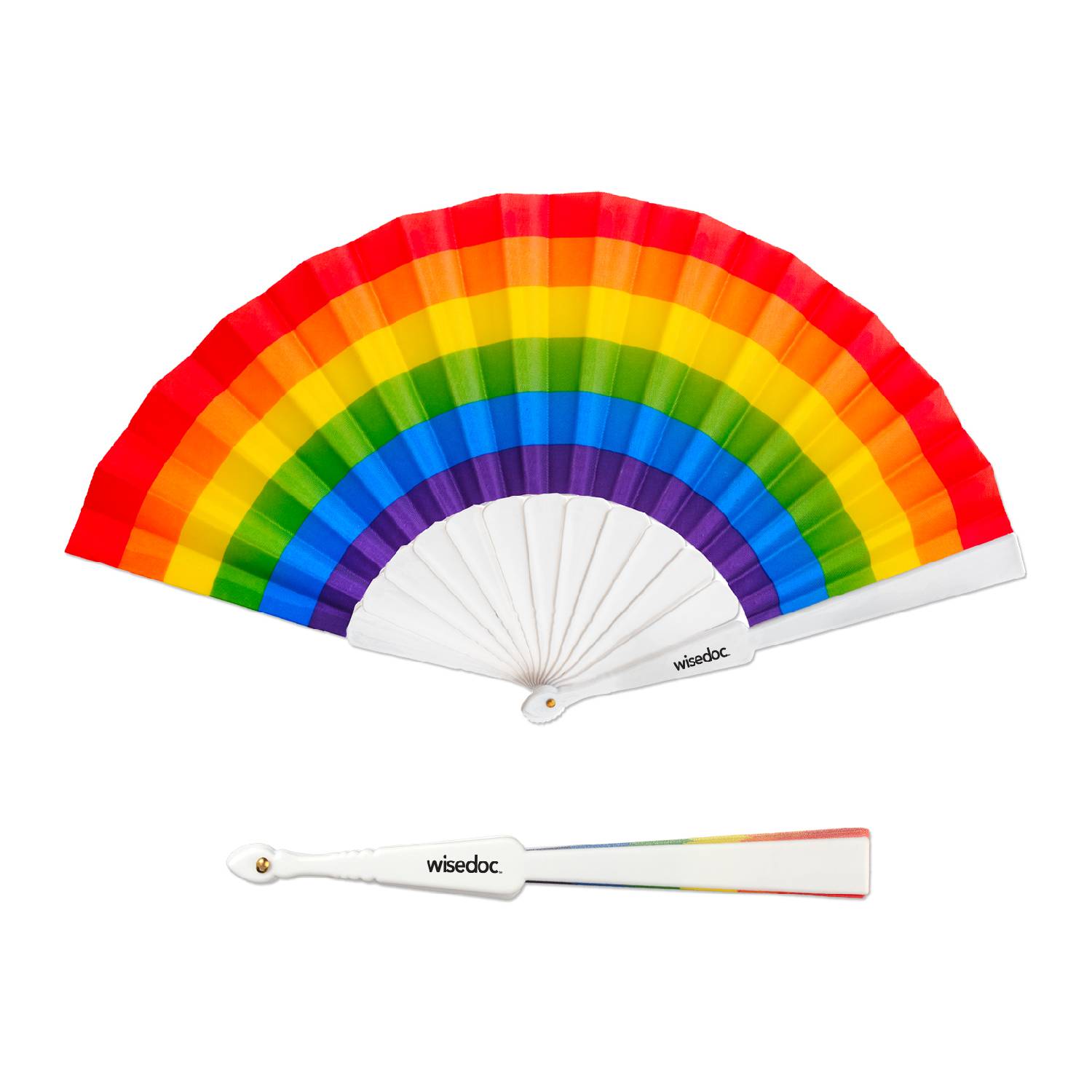 Plastic Handle Folding Hand Fan 1