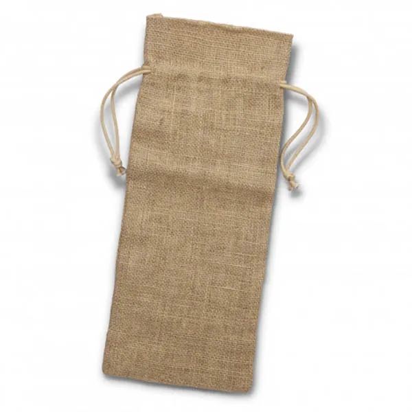 Jute Wine Drawstring Bag 7
