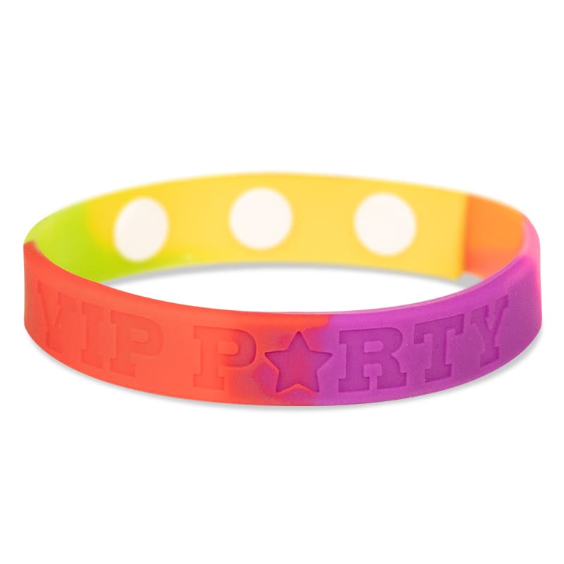 Debossed Silicone Adjustable  Wristbands 163