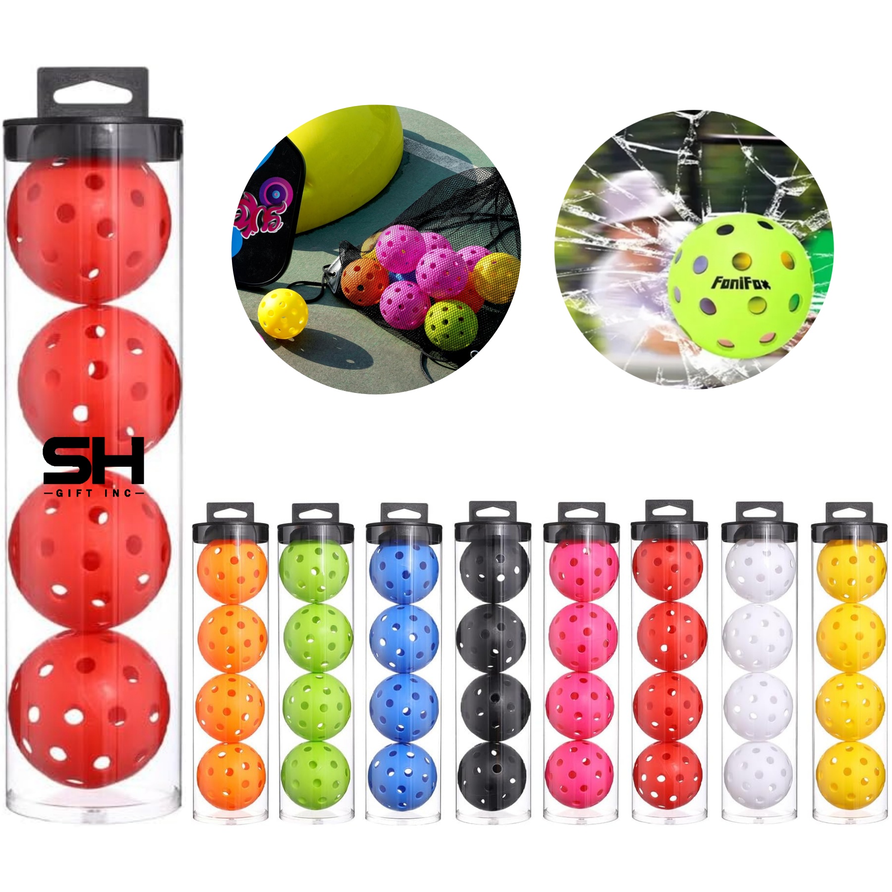 4pcs Official Pickleballs Set 2