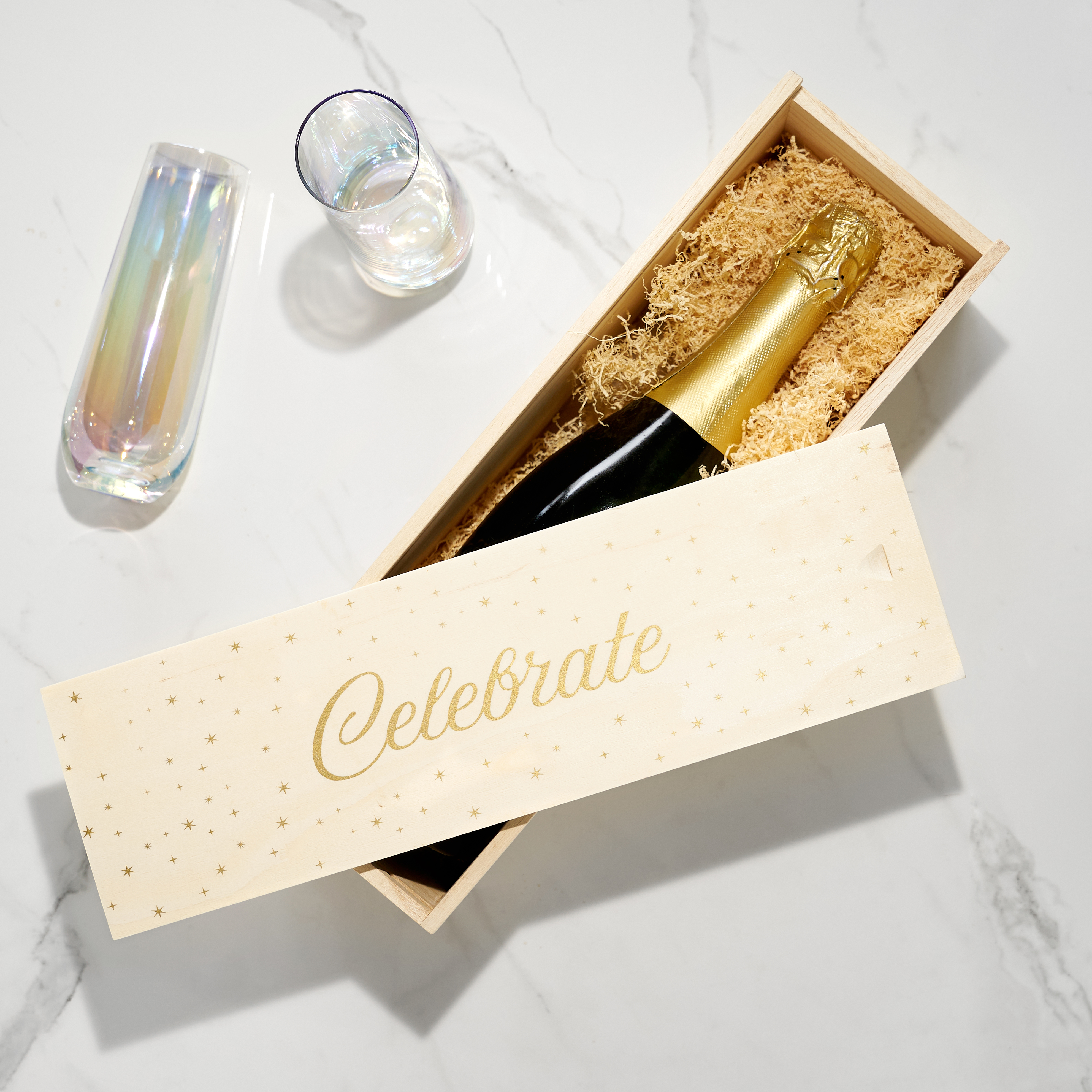 Twine Living® Starlight 1 Bottle Wooden Box 2