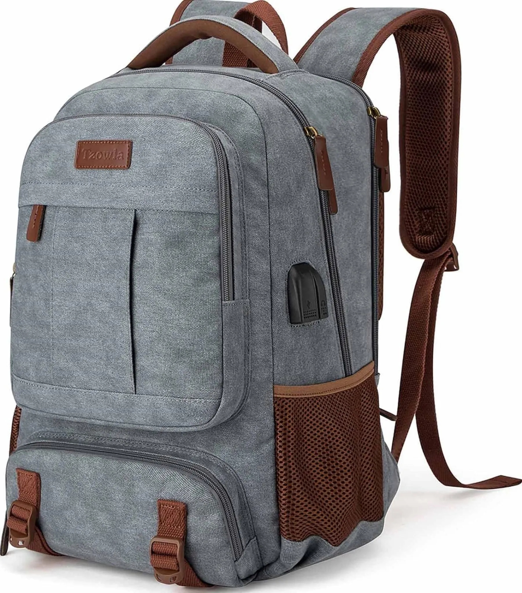 USB Charging Canvas Laptop Backpack 8