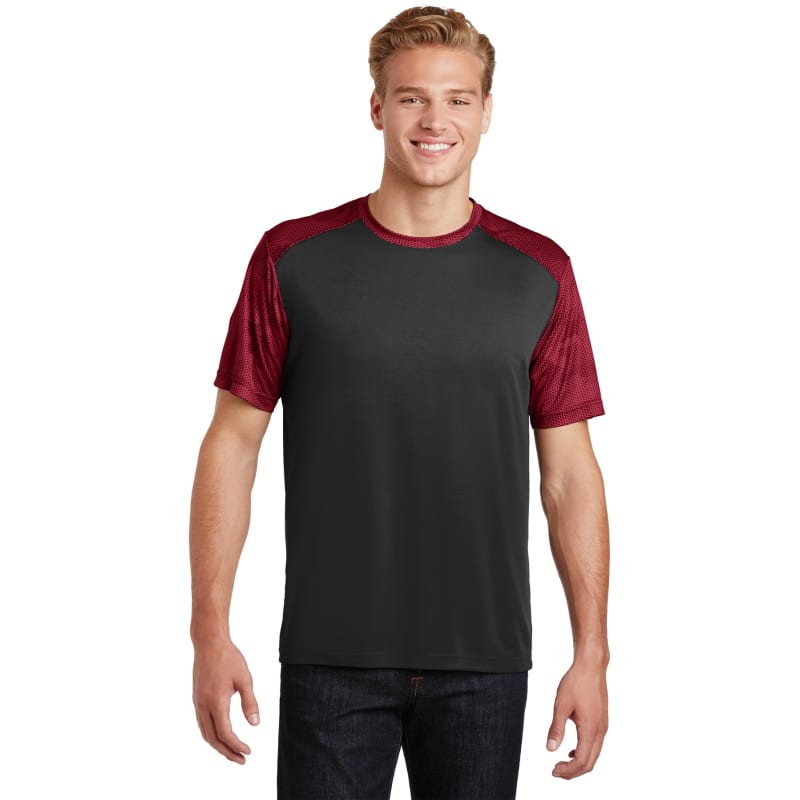 Sport-Tek CamoHex Colorblock Tee. 12