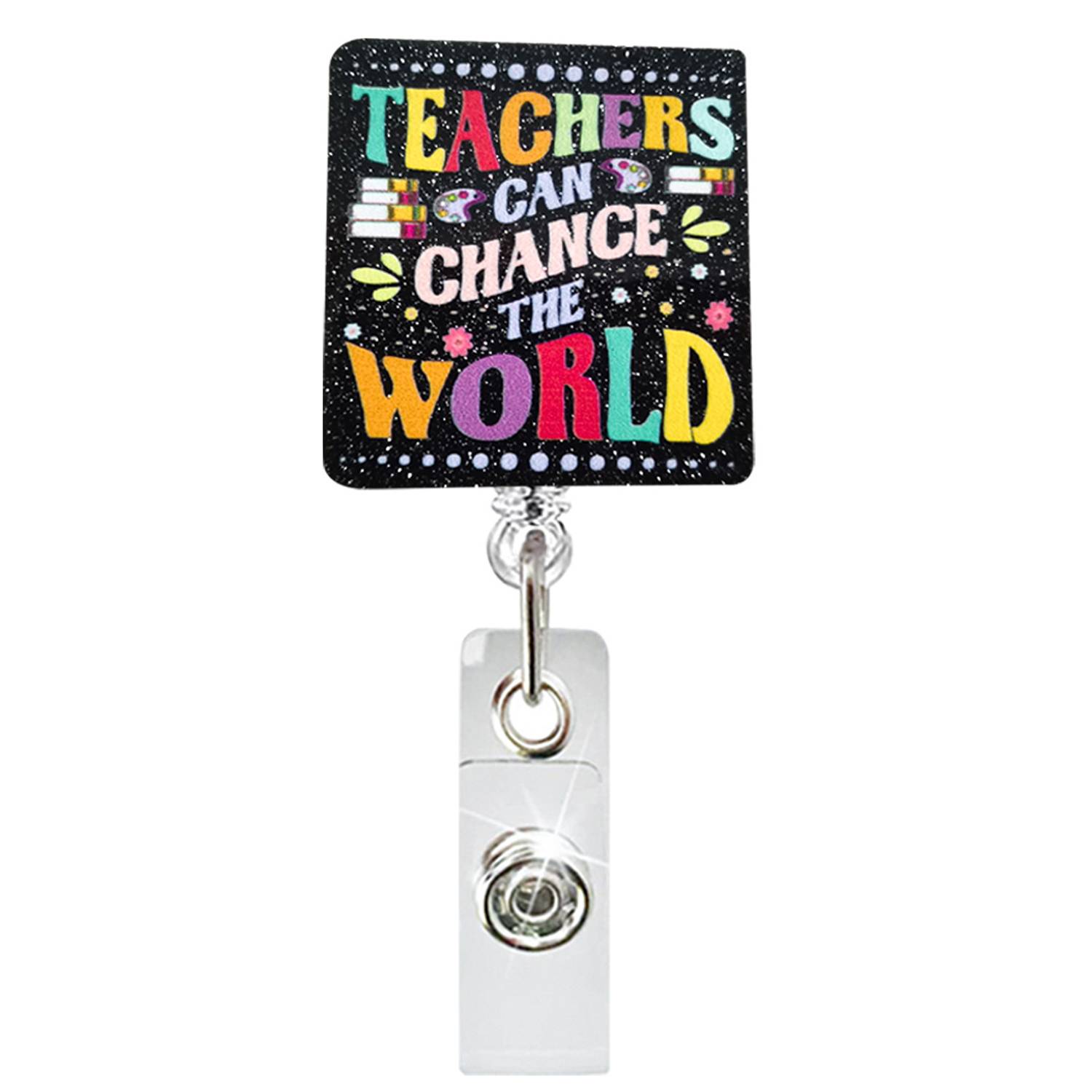 Rainbow Acrylic Retractable Badge Holder 4