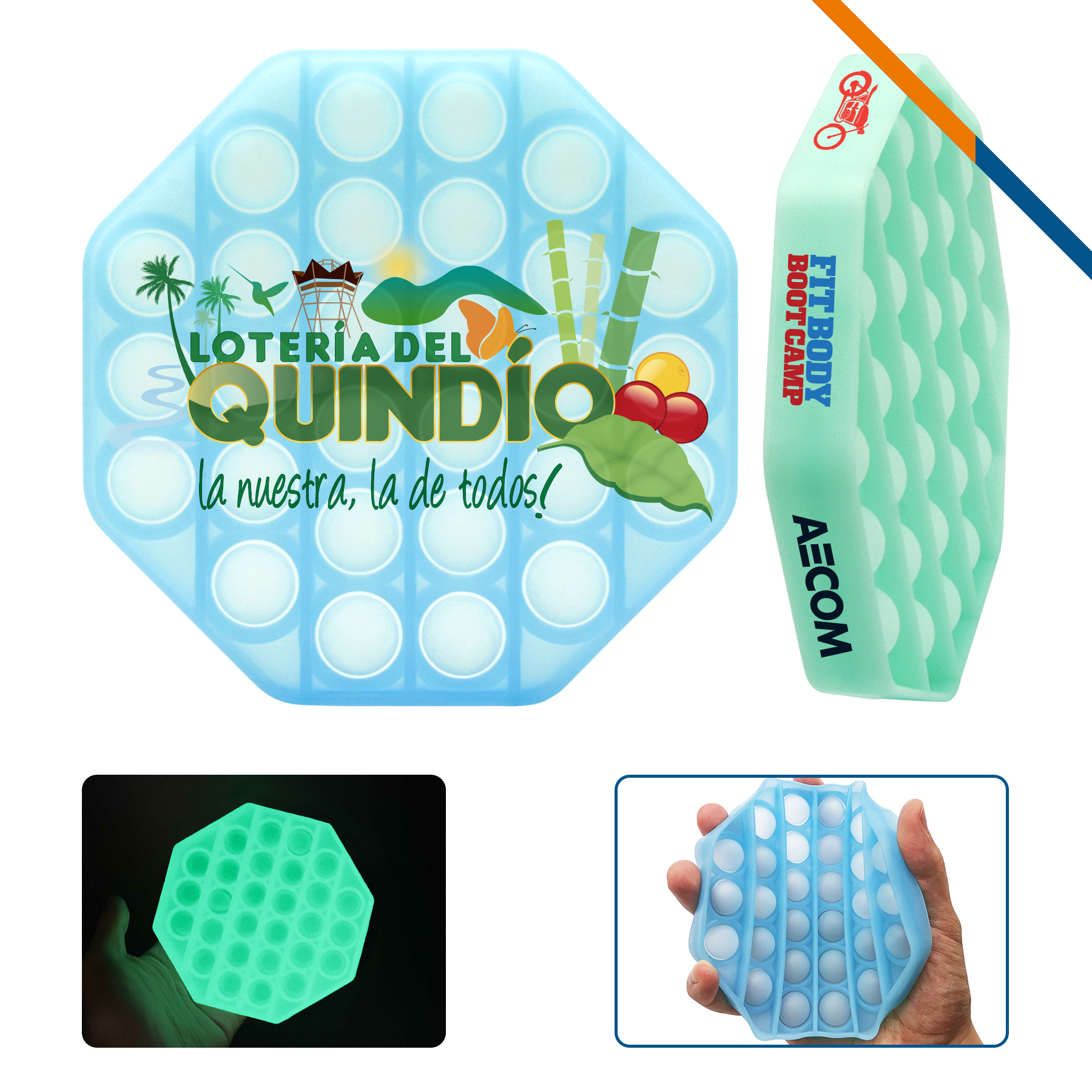 Luminous Octagon Push Pop Bubble 5