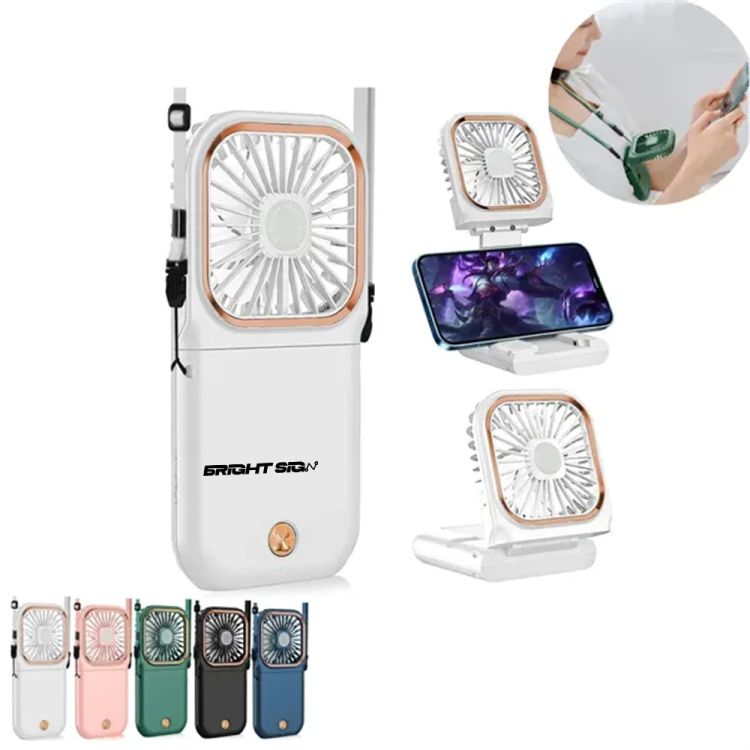 3-in-1 USB Rechargeable Neck Fan with Power Bank 2