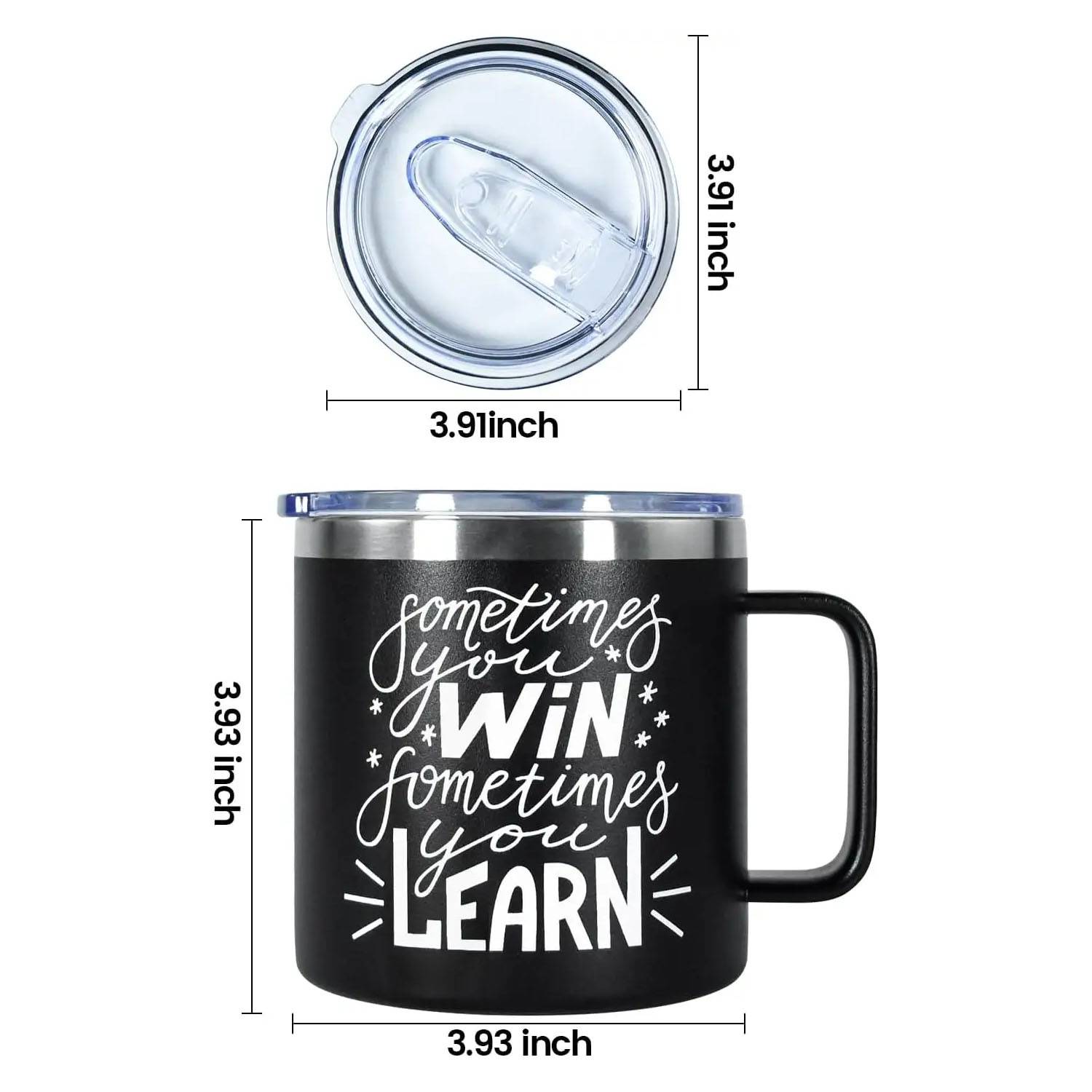 14oz Stainless Steel Insulated Mug w/ Handle 6