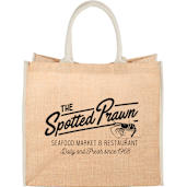 Large Jute Tote, custom tote bag with logo imprint 15