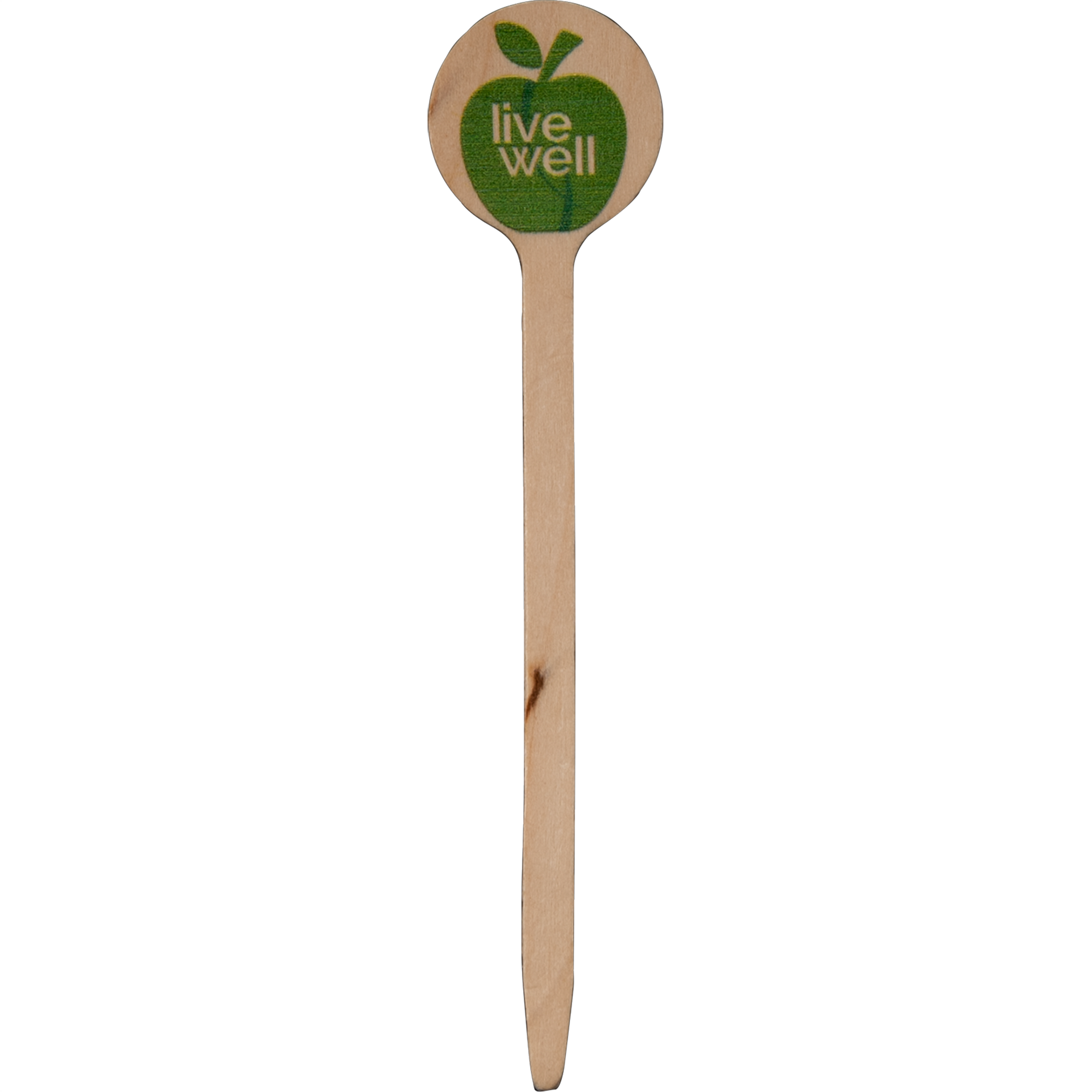 Wood Food Pick 4.000" Round Digital Print 3