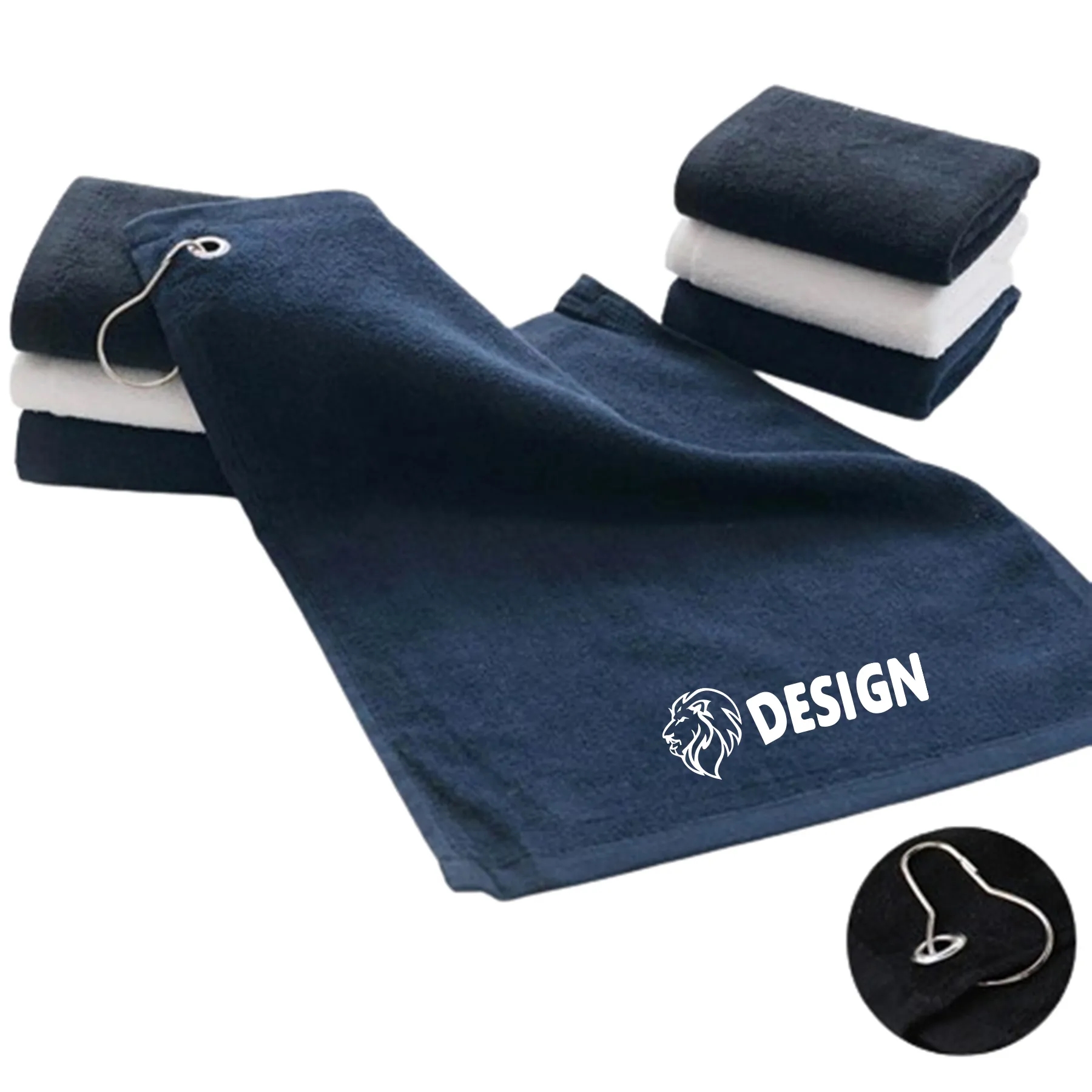 12" Microfiber Golf Towel w/Metal Clip 6