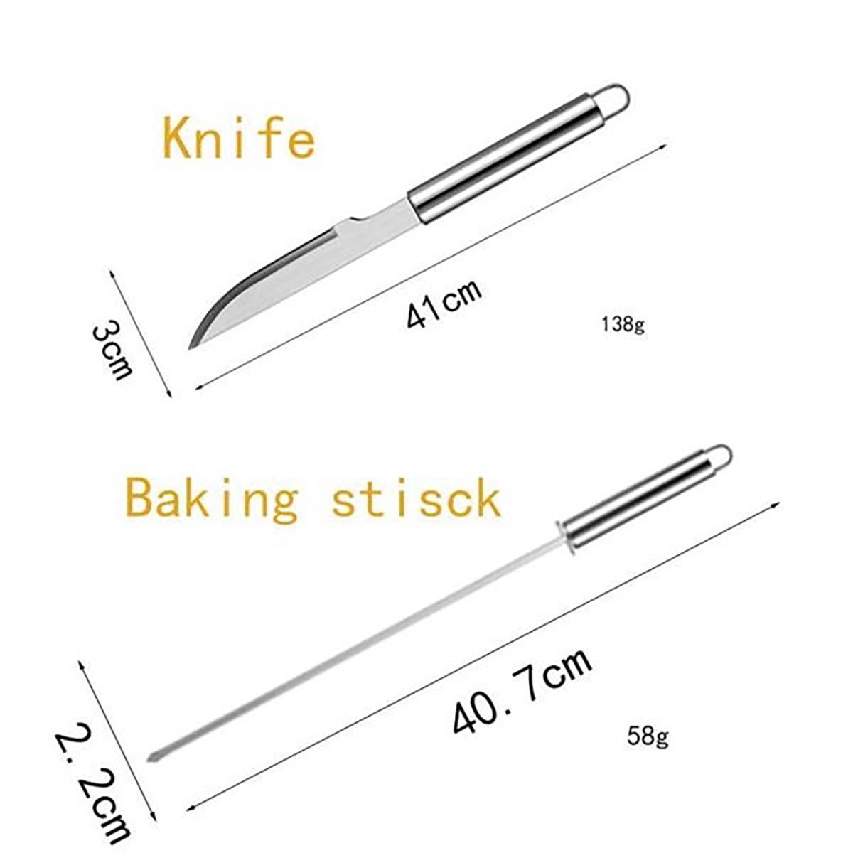 25Pcs Enlarged Handle Stainless Steel Grill Tools Set 1