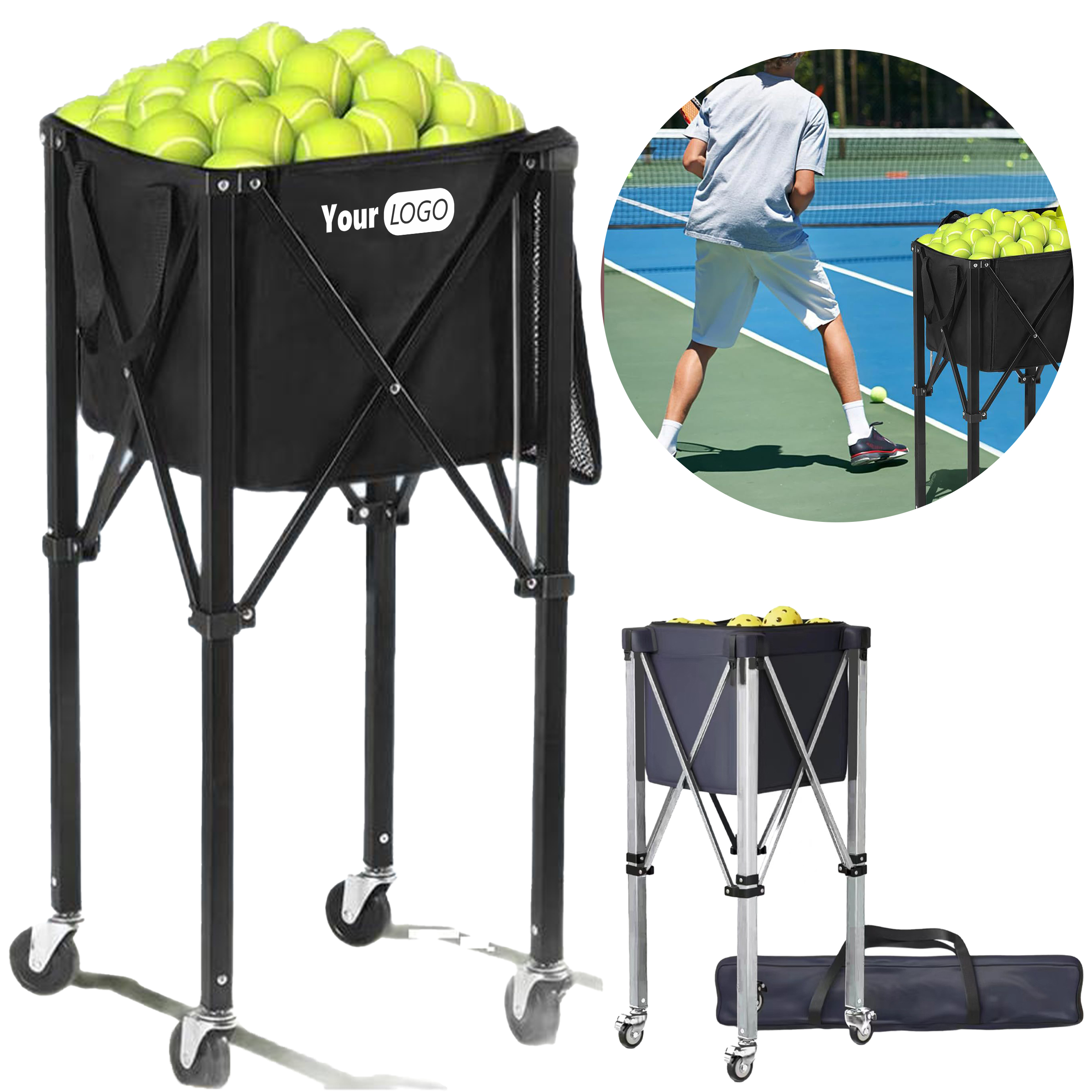 Aluminum Alloy Foldable Portable Tennis Basket 2
