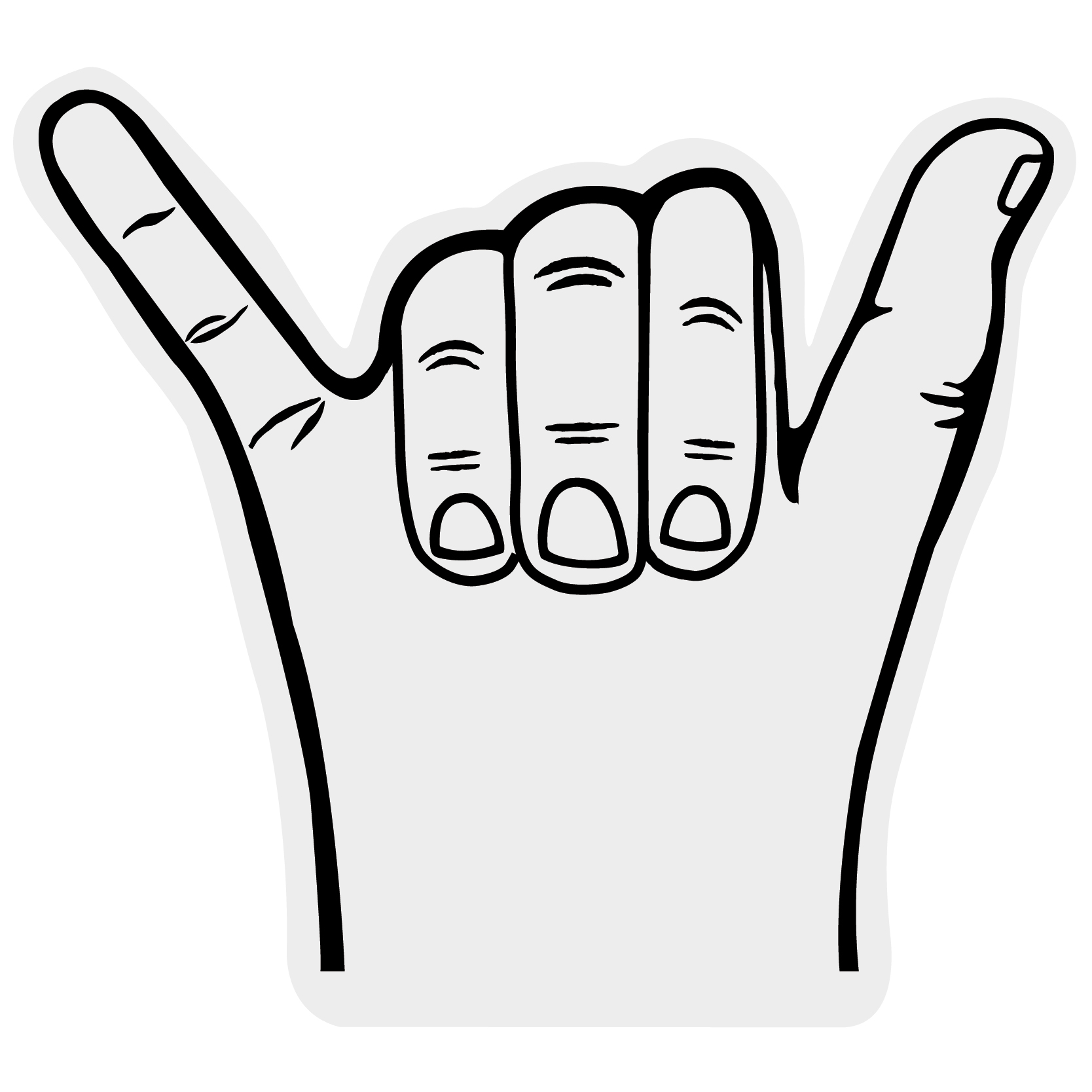 Foam Hang Ten Surfing Hand 22