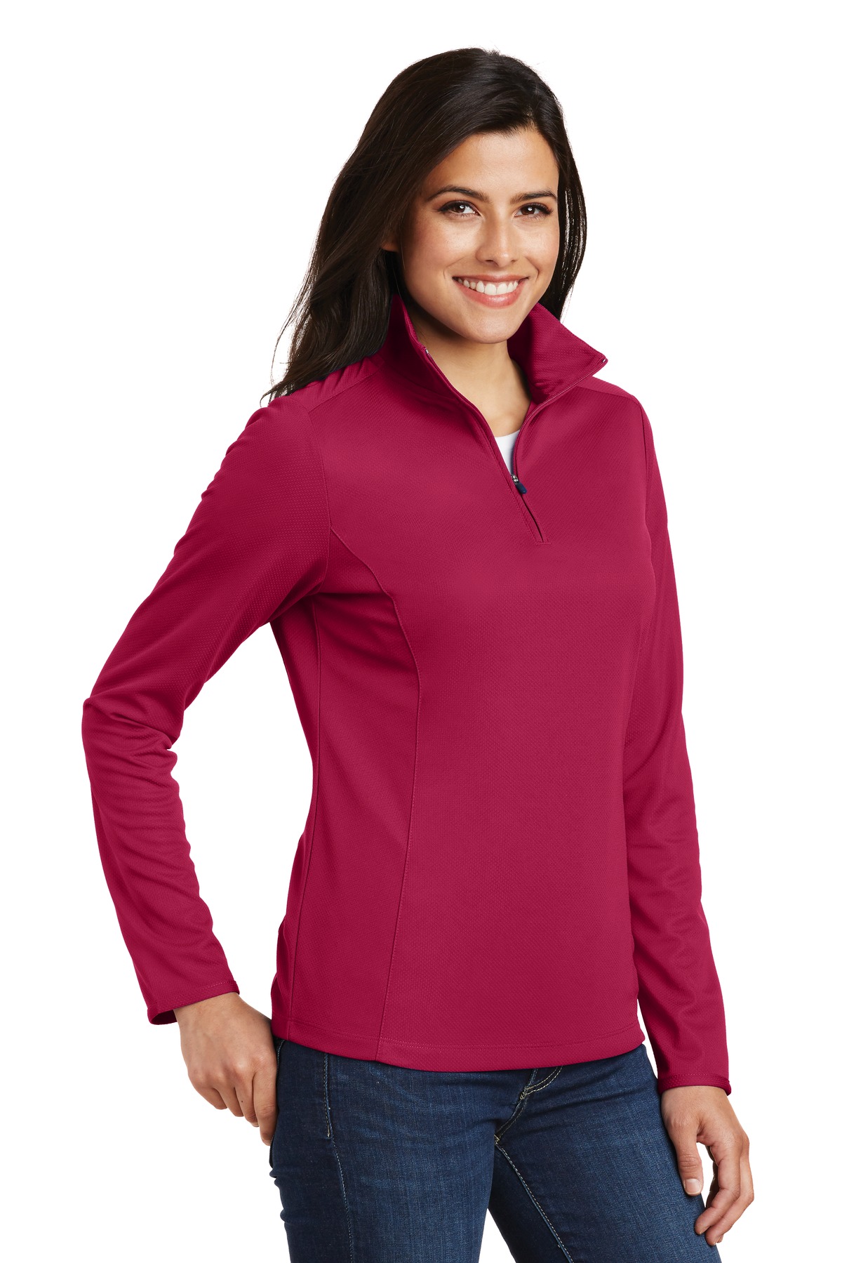 Port Authority® Women's Pinpoint Mesh 1/2-Zip 46