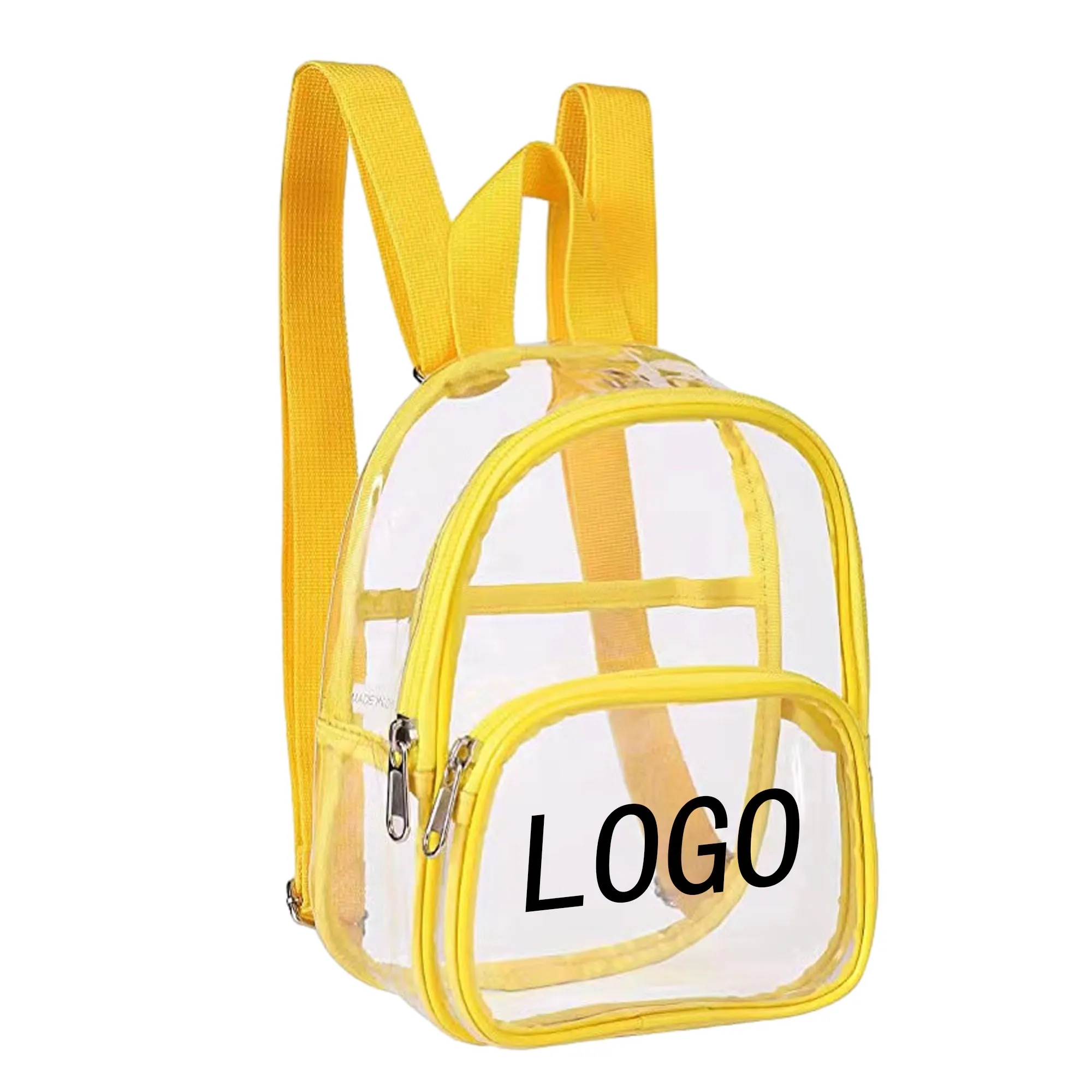 Transparent PVC Sports Backpack Adjustable Shoulder Bag 7