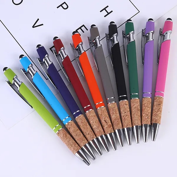 Metal Soft Touch Stylus Pen With Cork Grip 14