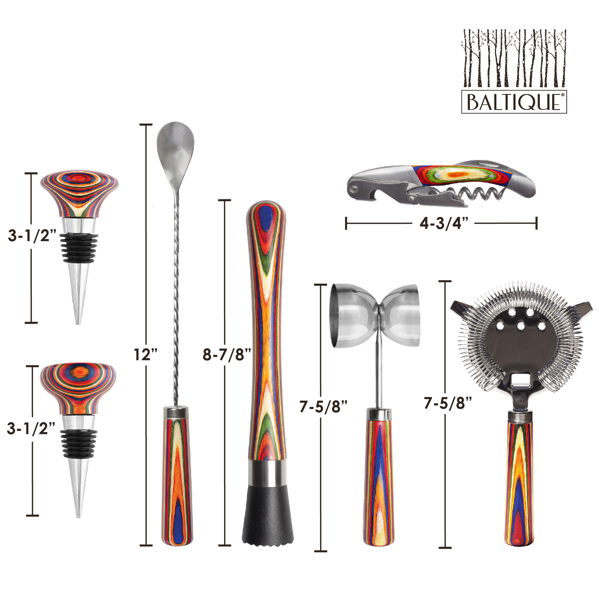Baltique® Marrakesh 7-Pc Bar Tool Set 6