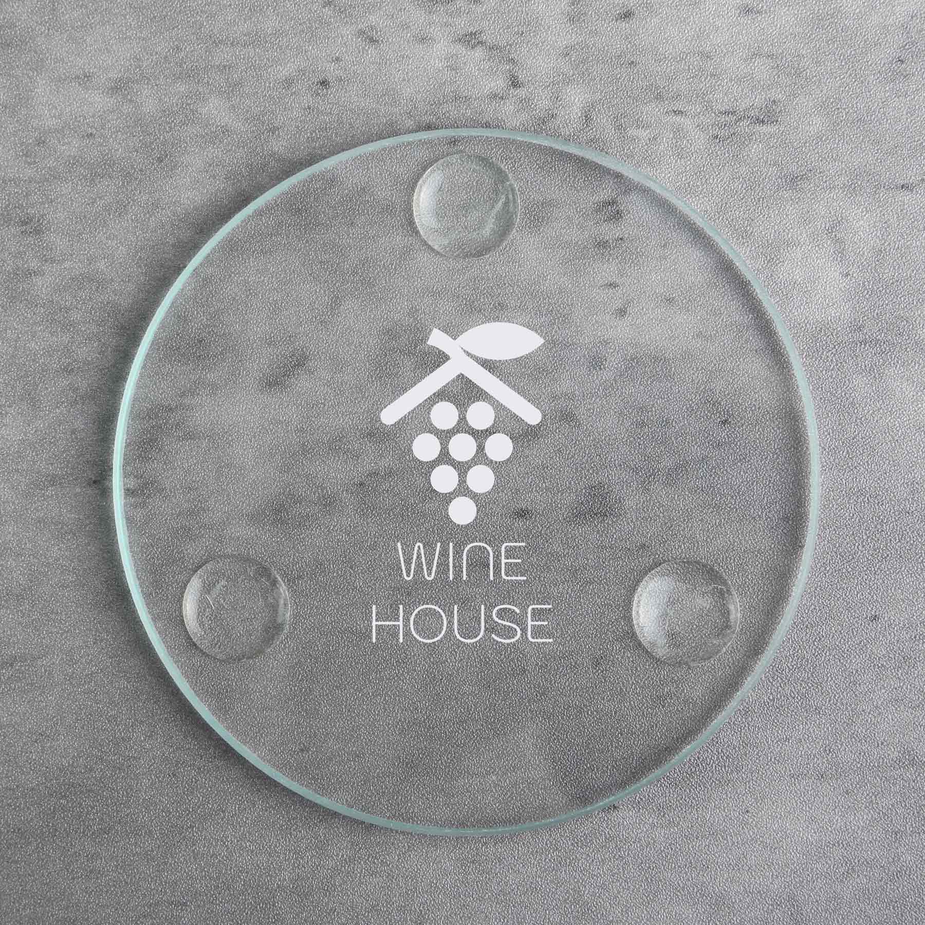 Round Glass Coasters: Single 3