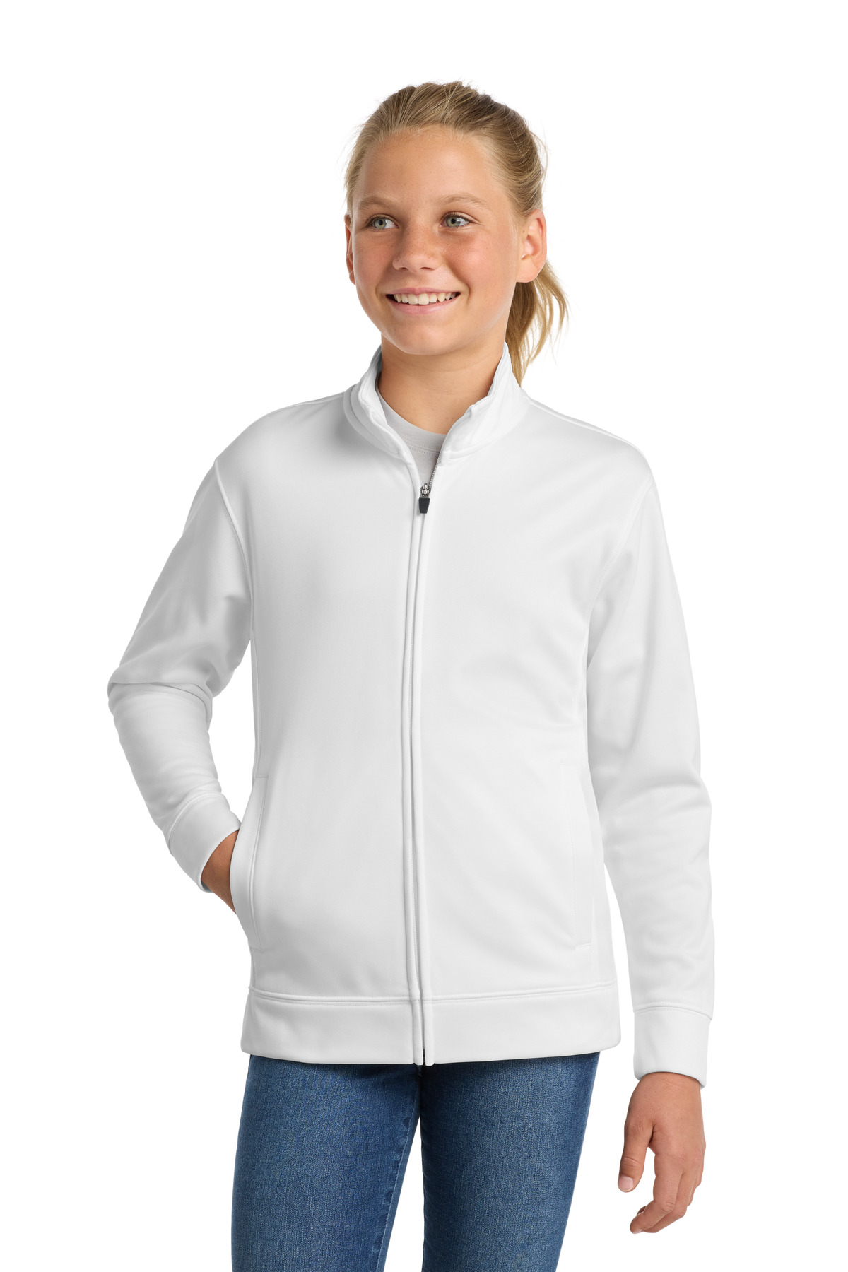 Sport-Tek Youth Sport-Wick Fleece Full-Zip Jacket. YST241 13