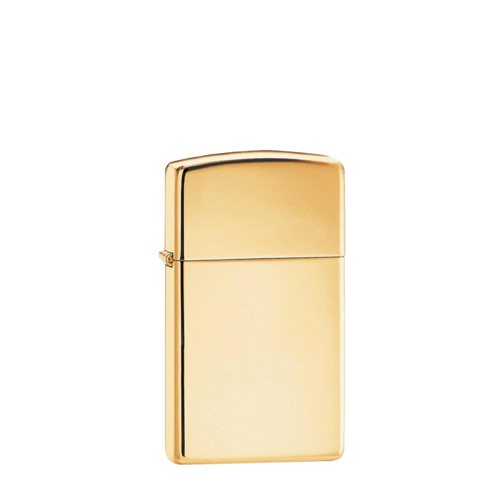Zippo® USA-Made Slim High Polish Brass Windproof Lighter