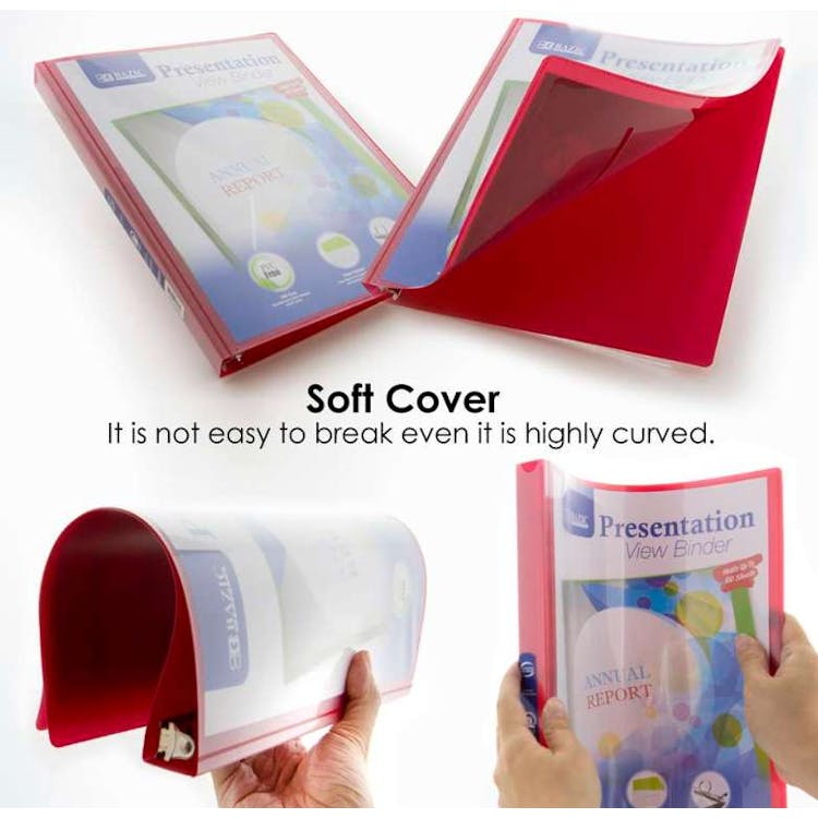 1/2" Poly Presentation View Binders - Assorted Colors