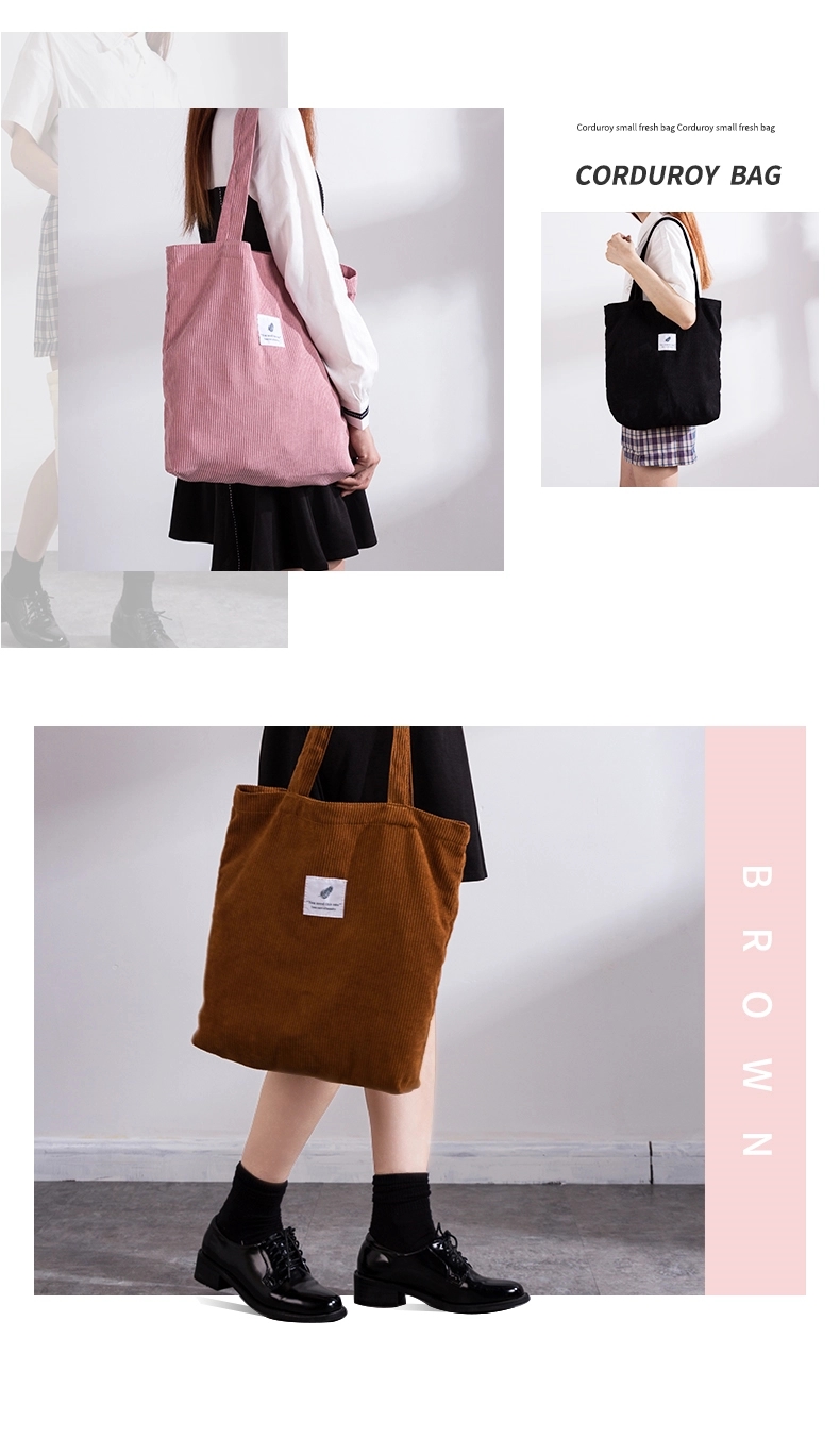 Tote Handbag With Pocket, custom tote bag with logo imprint 22