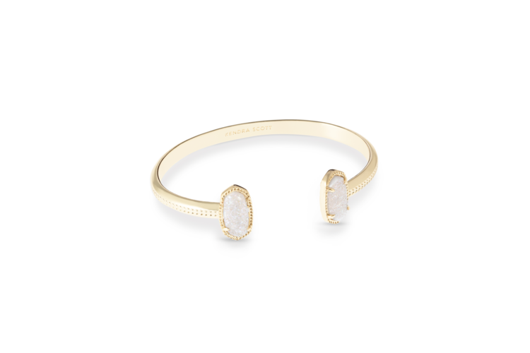Kendra Scott Elton Gold Cuff Bracelet in Iridescent Drusy 2