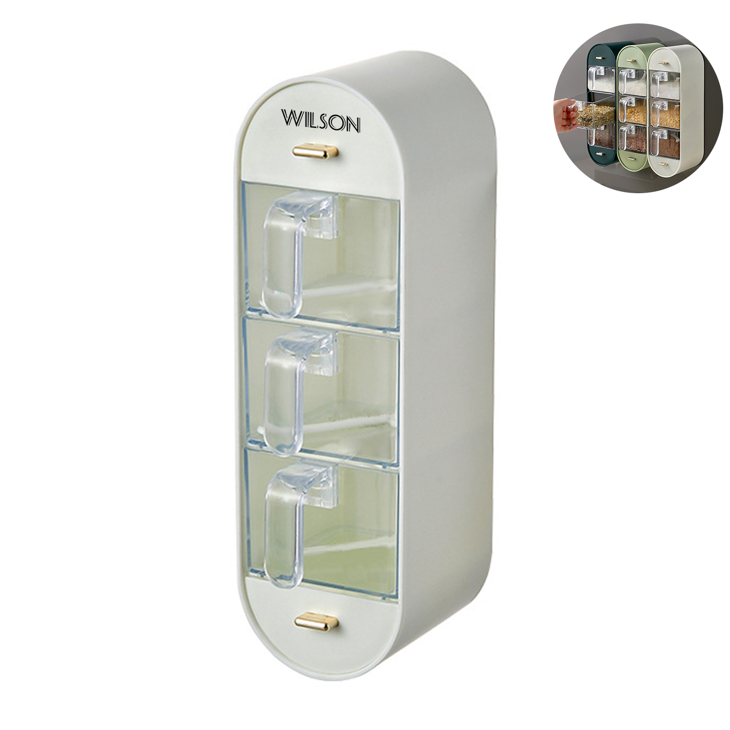 Household Wall-Mounted Seasoning Box 2
