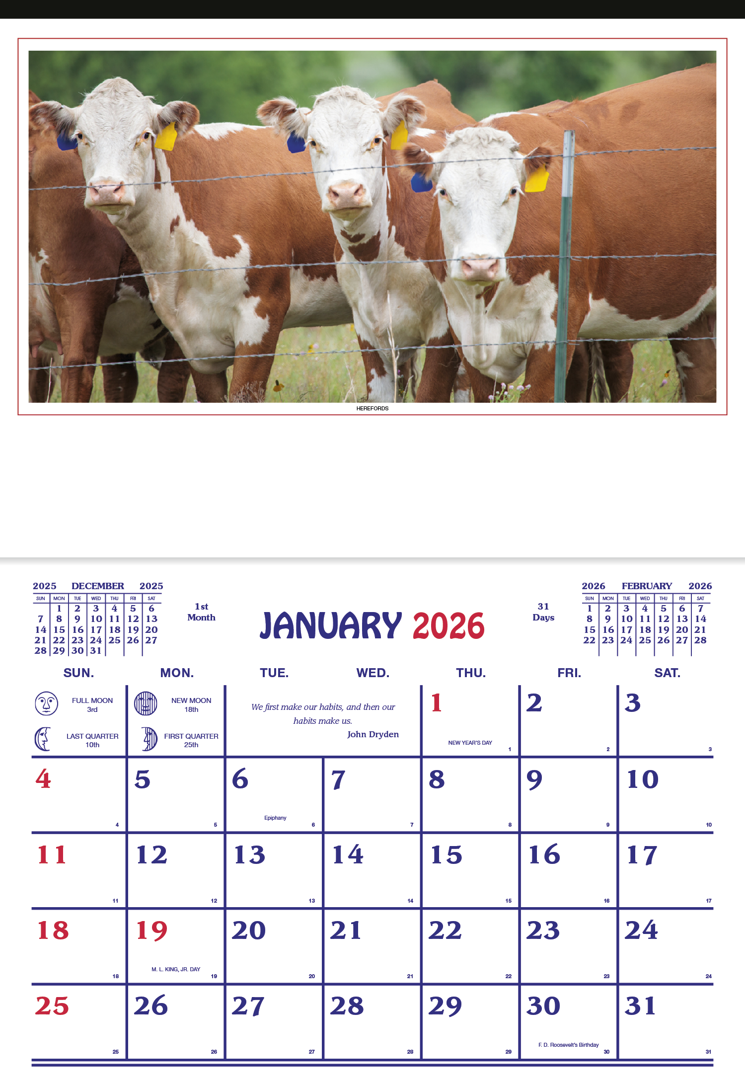 Skinner & Kennedy® Farm Calendar 82