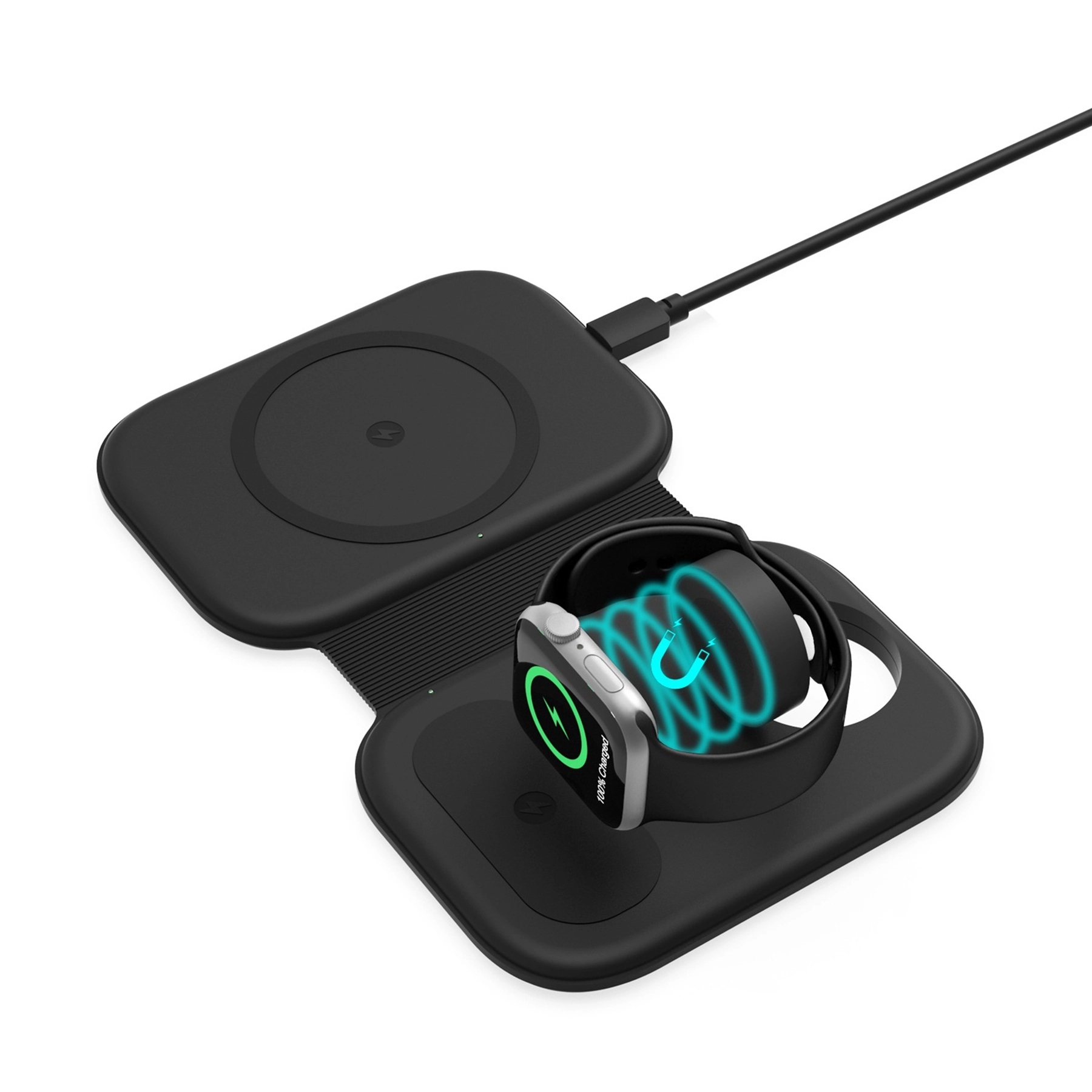 15W Folding 3 In 1 Magnetic Wireless Charger 9