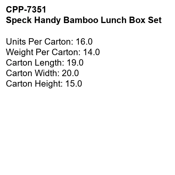 Speck Handy Bamboo Lunch Box Set 3