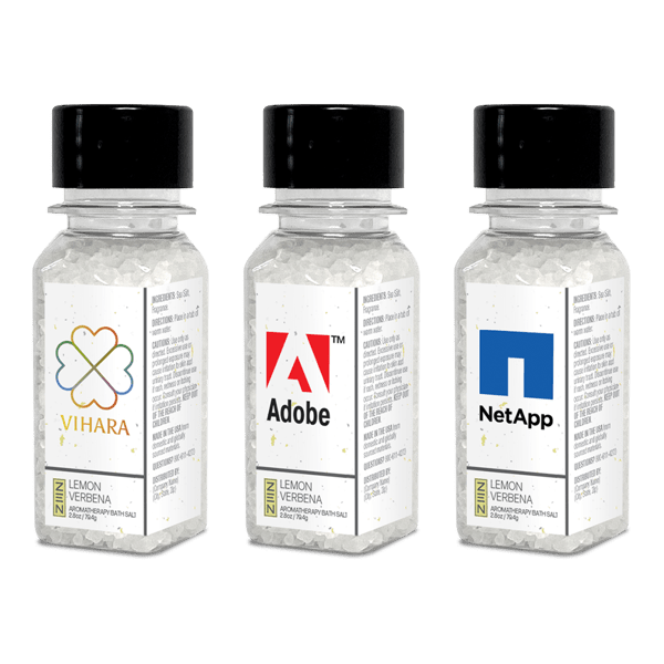 2 oz. Lemon Verbena Bath Salts in Tall Square Jar 4