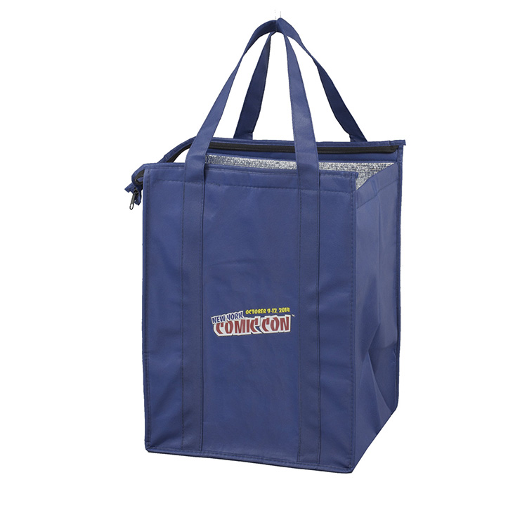 12"W x 16"H x 10"Gusset - "SUPER COOLER" Large Insulated Cooler Zipper Tote Bag 23