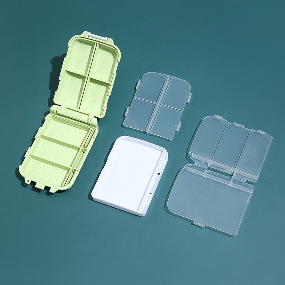 Portable Folding Three-layer 8 Grid Small Pill Box 1