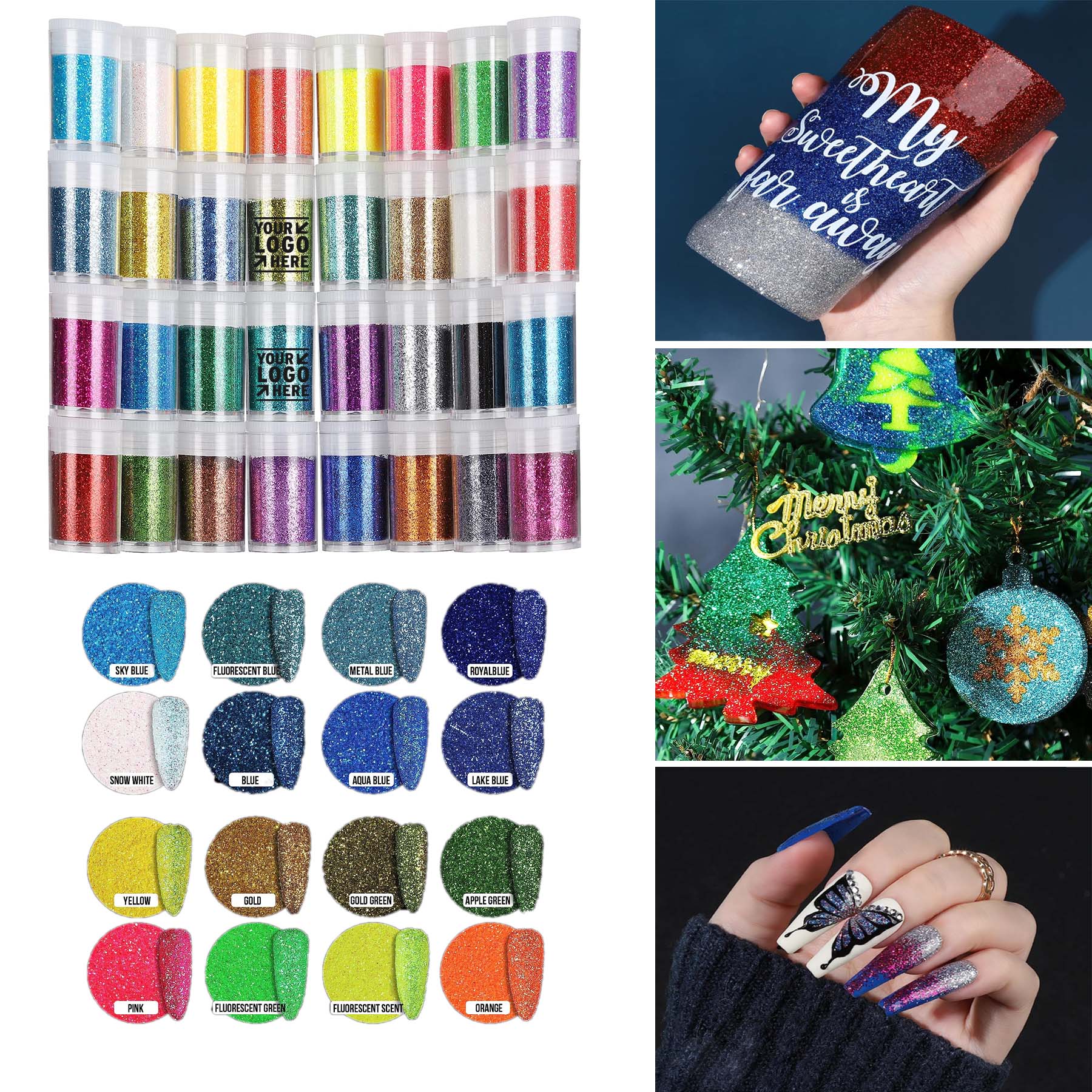 8 Grams Eyeshadow Makeup Bright Nail Art Pigment Glitter Powder