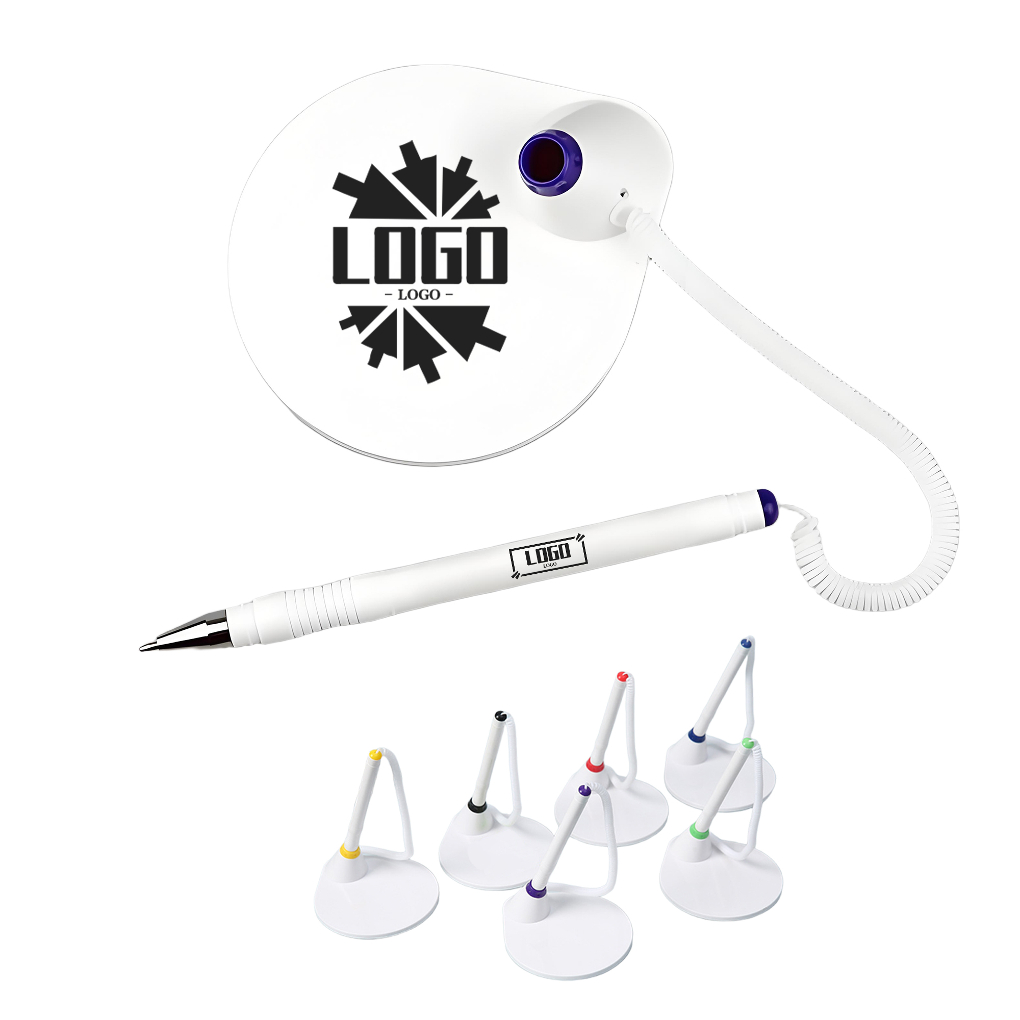 Counter Desk Gel Pen With Base For Office Or Bank Use 2