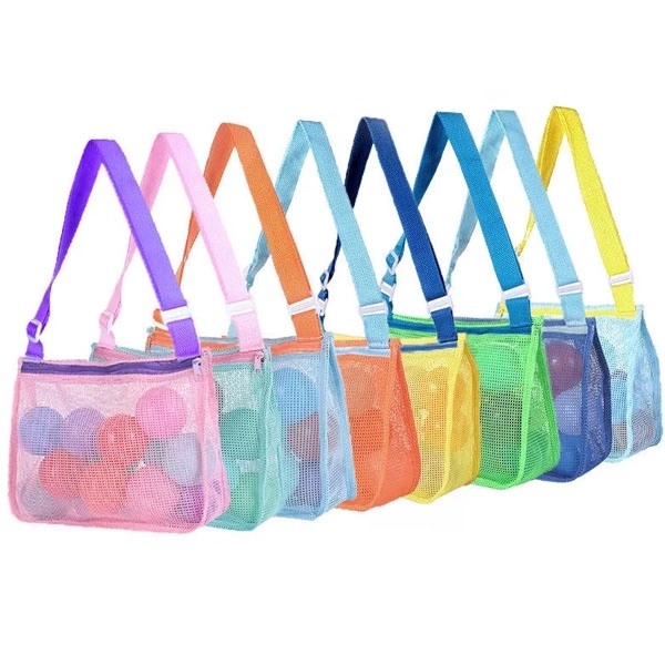 Summer Kids Mesh Beach Seashell Zipper Bag 8