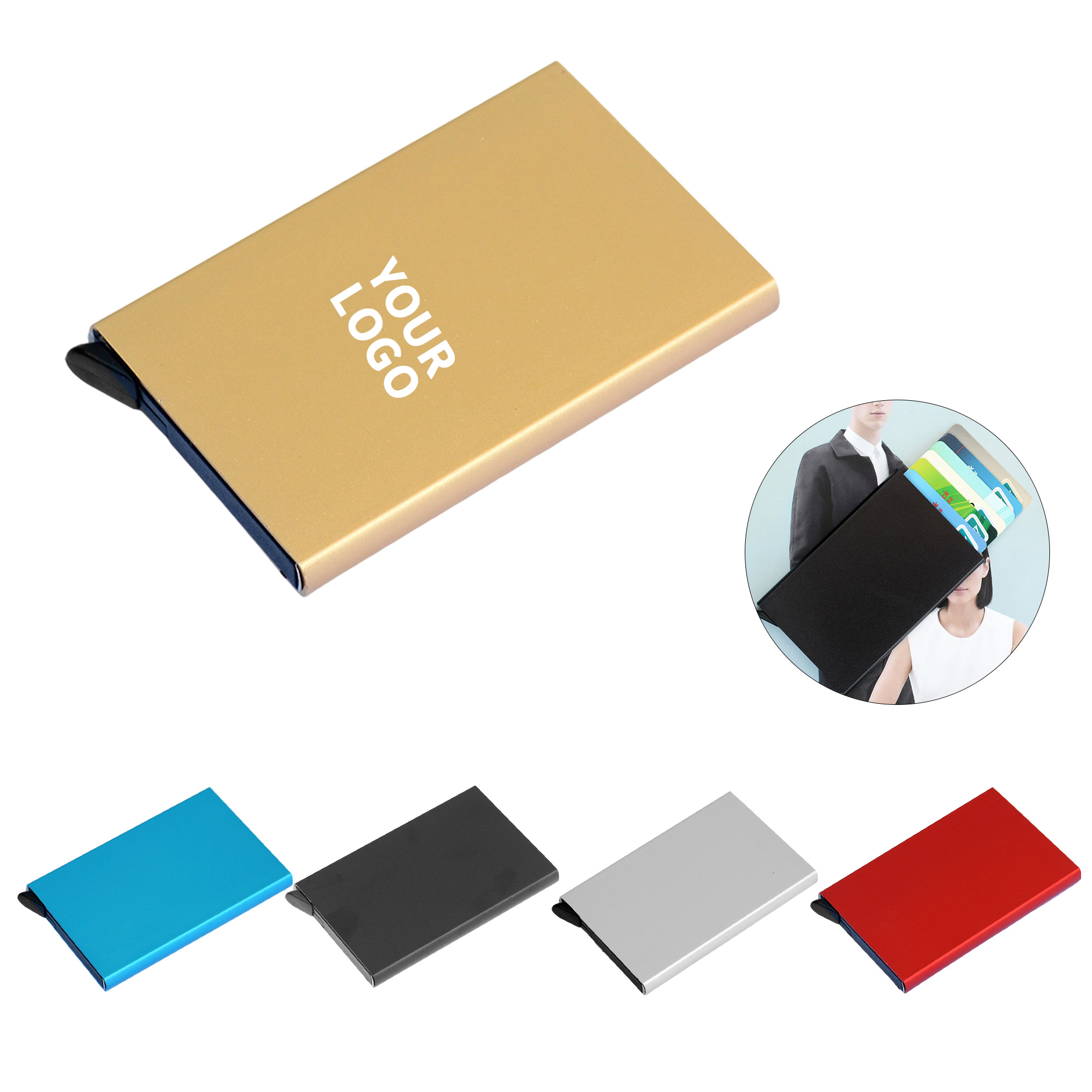 Aluminum Automatic Pop Up Business Card Case 7