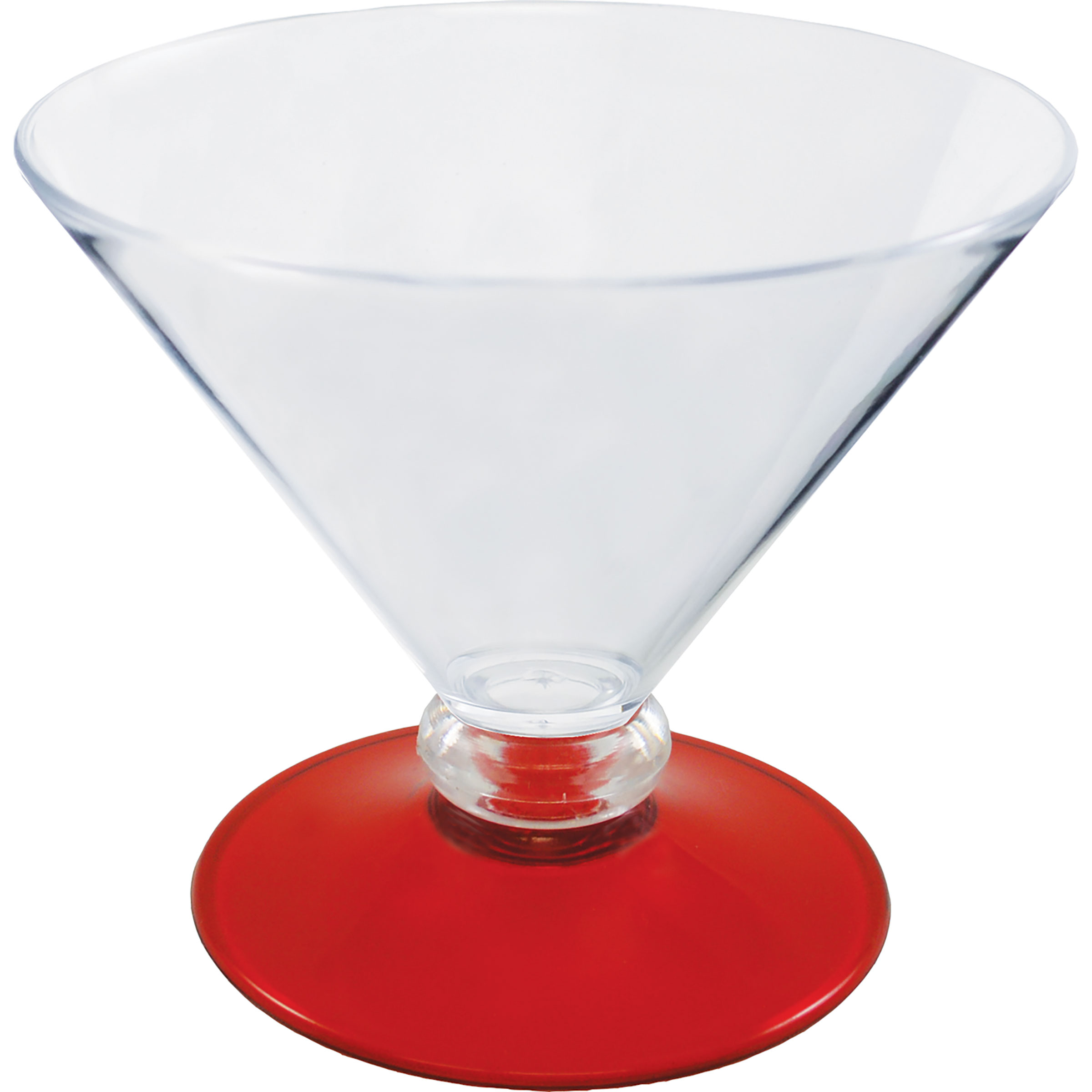 7oz Short Stem Plastic Martini Glass with Your Choice of Base Color 16