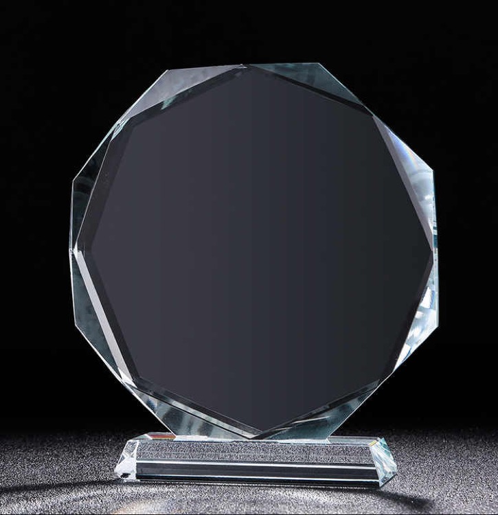 Octagonal Crystal Trophy 2