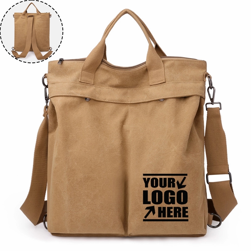 Multi Pockets Canvas Backpack 3