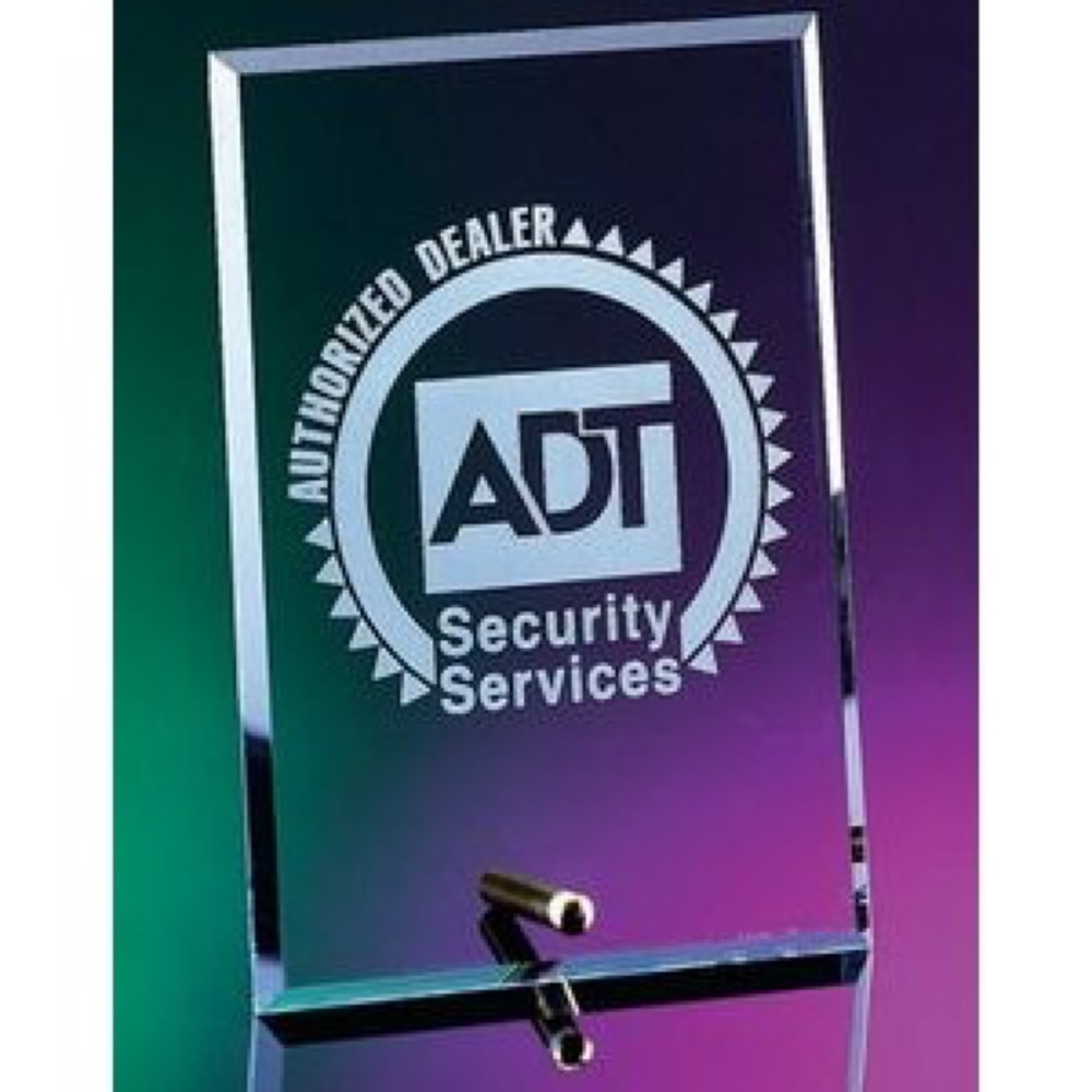 Glass Plaque with Brass Pin (4"x6")