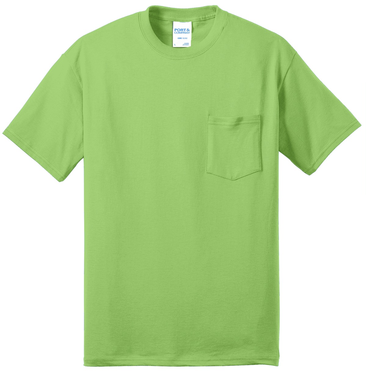 Port & Co Core Blend Pocket Tee. PC55P 73