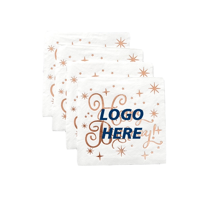 Custom Gold Stamping Disposable Paper Napkins 4