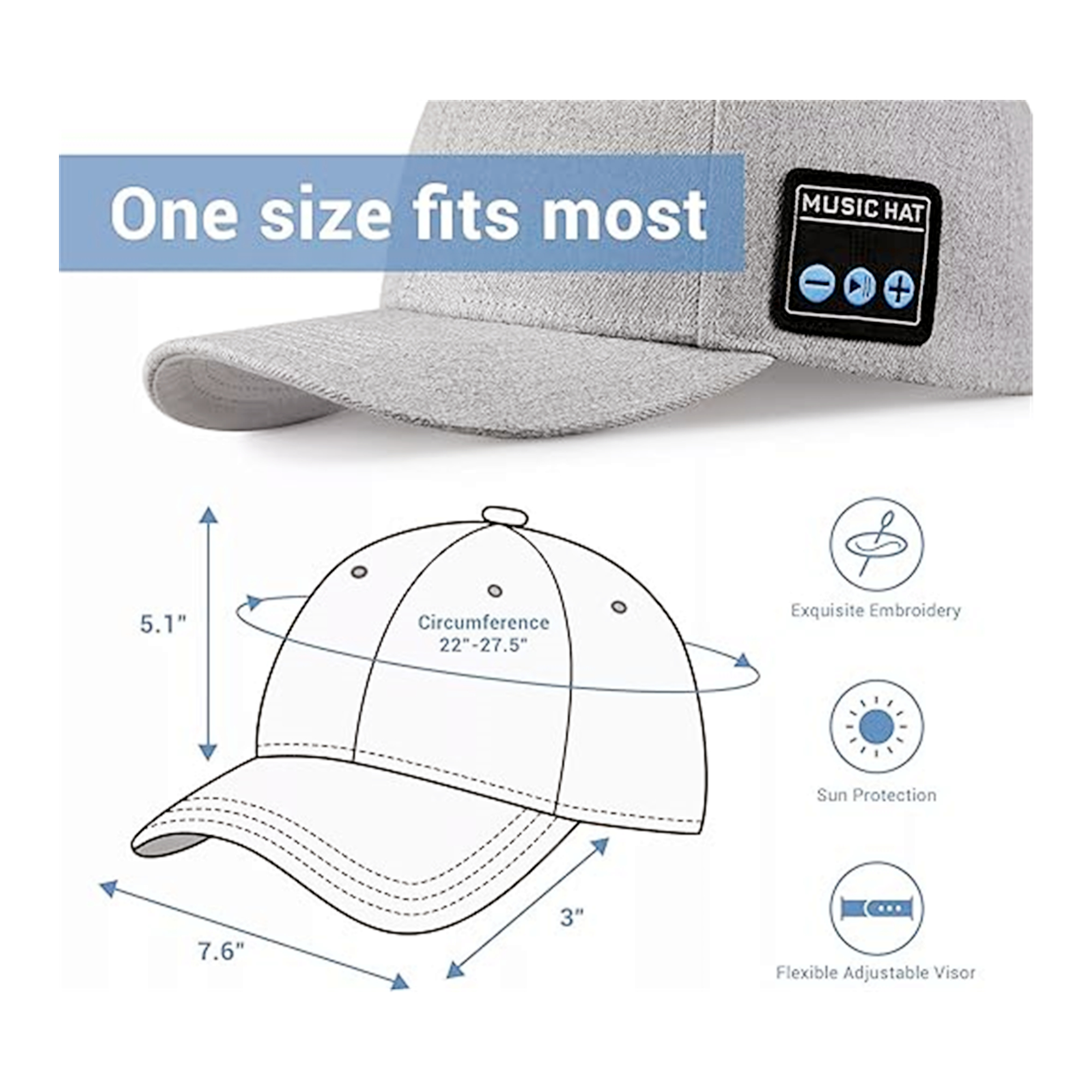 Hat With Wireless Speaker 2