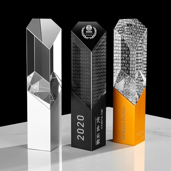 Unique Design Forest Crystal Metal Award 4