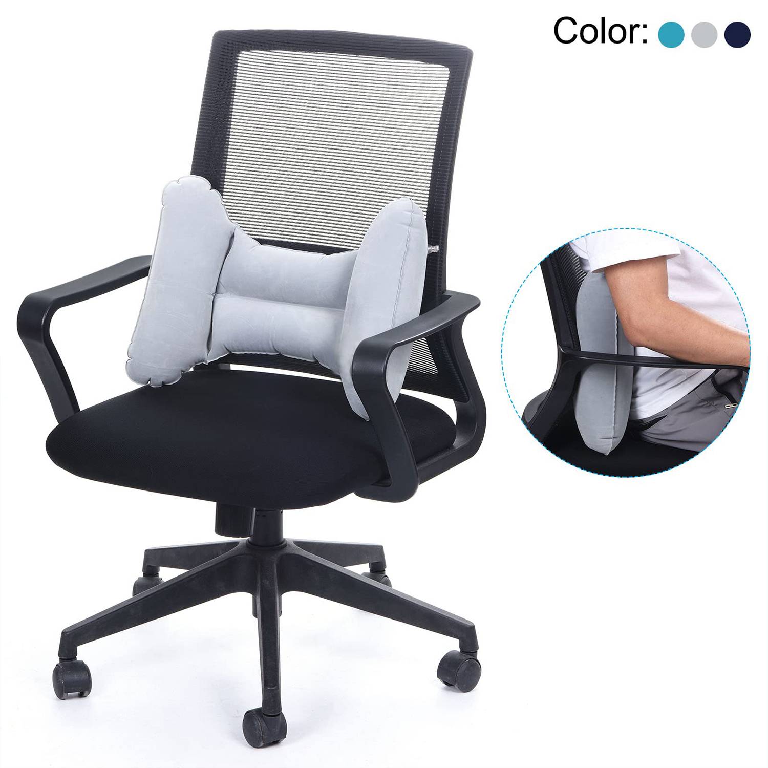 Inflatable Travel Pillow Lumbar Support 8
